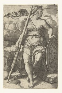 Pallas Athena by Lucas van Leyden