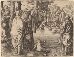 The Baptism of Christ in the Jordan by Lucas van Leyden