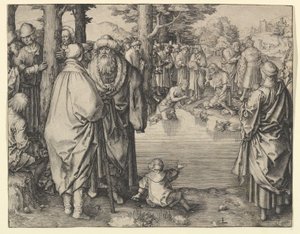 The Baptism of Christ in the River Jordan by Lucas van Leyden