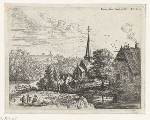 Village by a River (Small Landscapes) by Lucas van Uden