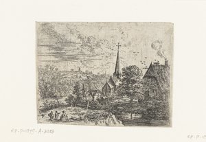 Village by a River (series: Small Landscapes) by Lucas van Uden