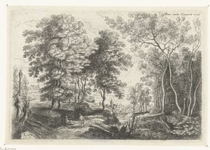 Landscape with a Stream Through a Forest