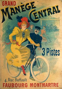 Grand Manege Central, Advertising Poster for Cycle Track by Lucien Baylac