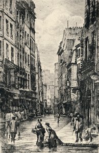 Rue Galande, 1915 by Lucien Gautier