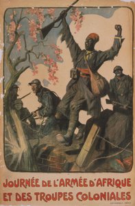 Poster Celebrating the Unity of French and Colonial Forces