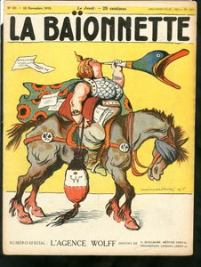 Cover of "La Baionnette", Satirical in Colors by Lucien Metivet