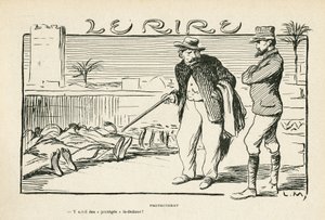 Illustration in Le Rire, 04/05/12 - Protectorat colonisation (engraving) by Lucien Metivet