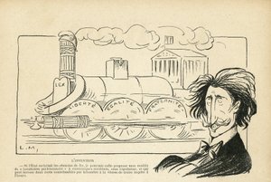 Illustration in Le Rire, 04/07/08 - The Inventor (engraving) by Lucien Metivet