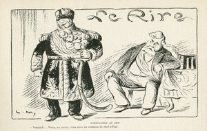 Illustration in Le Rire, 27/07/12 - Confidence to the Bey - Colonization - Fallieres Armand, Naceur Bey by Lucien Metivet