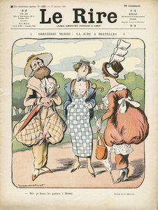 Illustration in Le Rire, 27/07/12 - Latest Fashion (engraving) by Lucien Metivet