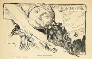 Illustration in Le Rire, 28/12/12 - diplomatic hell - War 14-18 (engraving) by Lucien Metivet