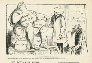 Illustration in Le Rire, 29/02/08 - The Statue of Madame Marianne (engraving)