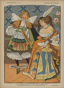 Madame De Sevigne, Illustration for Le Rire by Lucien Metivet