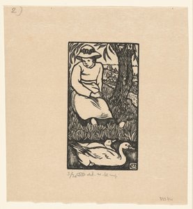 Girl and Two Ducks