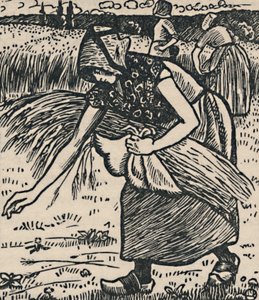 Ruth Gleaning by Lucien Pissarro