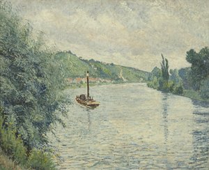 The Barge by Lucien Pissarro