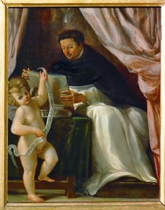 Dominican Saint Vincent Ferrer and Angel by Lucio massari