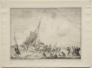 Launching a Ship by Ludolf Backhuysen