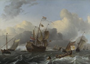 Flagship Eendracht and a Fleet of Dutch Men-of-war