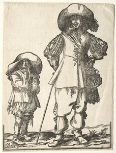 Standing Cavalier and Beggar Boy by Ludolph Büsinck