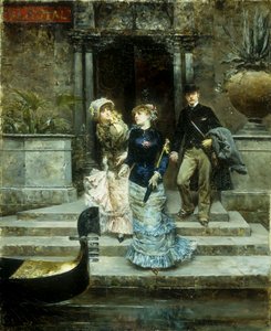 Departure from the Hotel Royal, Venice