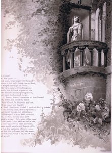 Juliet: Ah me! Romeo she speaks (illustration from Romeo and Juliet)