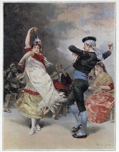 The Gypsies of Granada. Chromotypography by Ludovico Marchetti (1853-1909) 1889 Private collection by Ludovico Marchetti