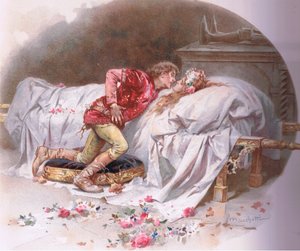 Thy drugs are quick. Thus with a kiss I die, illustration from Romeo and Juliet