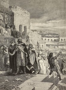 Marriage of Ugo and Marozia, wedding procession in presence of pope
