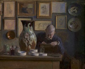 The Architect Thorvald Bindesbøll in His Studio by Ludvig Find