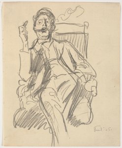 Art Historian Carl V. Petersen, Sitting, with Cigar