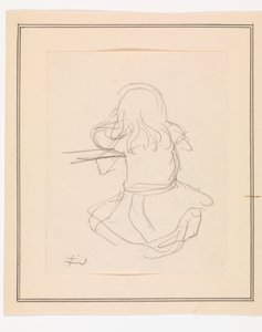 Seated Girl with Back Turned by Ludvig Find