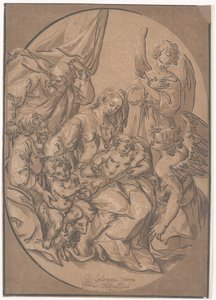 The Holy Family with the Infant St. John, in an Oval