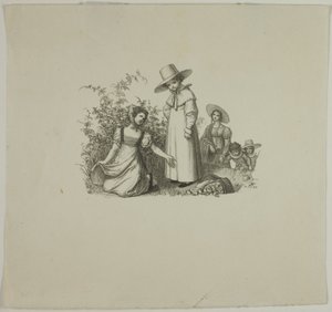 Family with Picnic Baskets