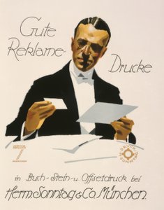 Good Advertising Prints at Herm. Sonntag and Co. Munich