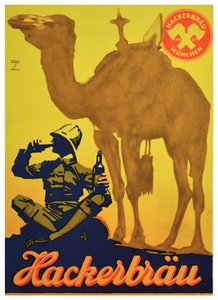 Poster advertisement for Hackerbrau Beer, c.1930 by Ludwig Hohlwein