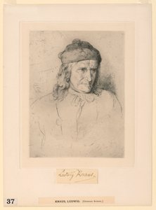 Man in Fur Cap by Ludwig Knaus