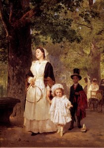 The Walk to the Tuileries Garden by Louis Knaus