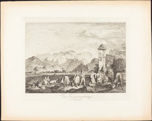 The Tännnengebirge near Salzburg by Ludwig Richter