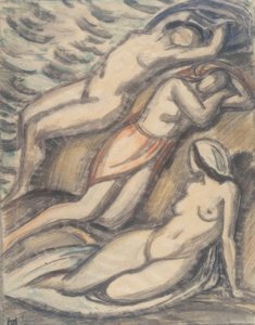 Three Bathing Women by Ludwig von Hofmann