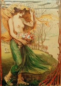 Flora (Engagement Picture) by Ludwig von Hofmann