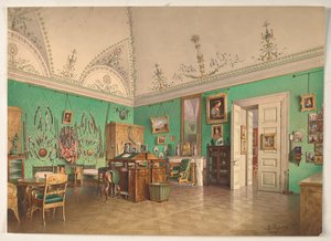 Interior of the Study of Grand Duke Mikhail Nikolaevich in Saint Petersburg by Luigi Premazzi