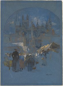 A Market Square before a Cathedral