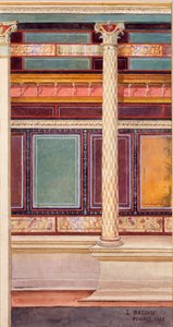 Architectural Style Fresco in the Cubiculum, House of the Silver Wedding, Pompeii by Luigi Bazzani