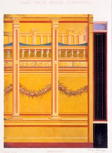 Wall decorations from the House of the Silver Wedding, Pompeii by Luigi Bazzani