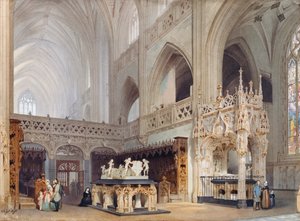 Interior of Brou Church in Bourg-en-Bresse by Luigi Bisi