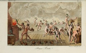 Russian Bath. Illustration from Il costume antico e moderno o storia del governo by Giulio Ferrario