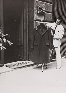 Angelo Litrico, Stylist of Nikita Khrushchev and John F. Kennedy, Juan Perón, Tito, Dwight D. Eisenhower, Outside His Shop in Rome by Luigi Leoni