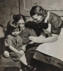 Nurse Henry Street Controls the Body Temperature of a Child by Luigi Leoni