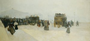 Place de la Concorde and the Palais Bourbon by Luigi Loir
